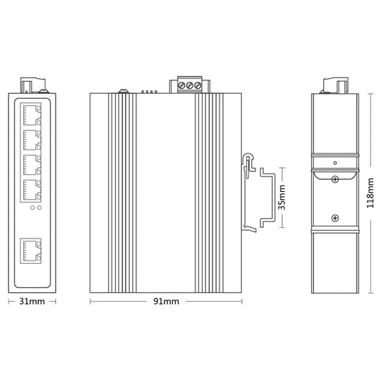 DIN Rail Network Switch