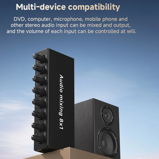 8-Port Audio Mixer