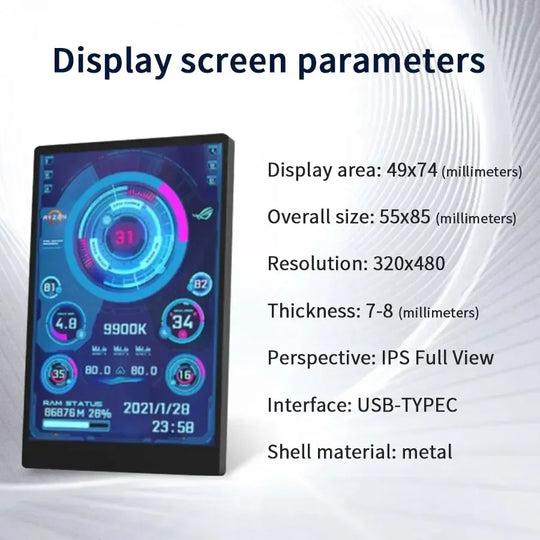 AIDA64 Display Screen