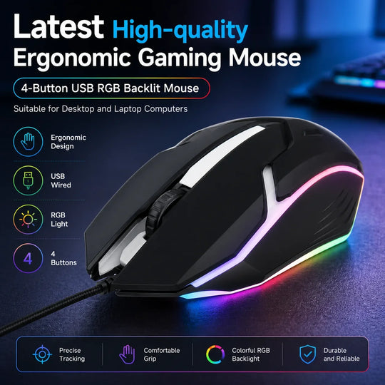 Ergonomic RGB Mouse