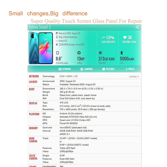 Infinix Screen Glass